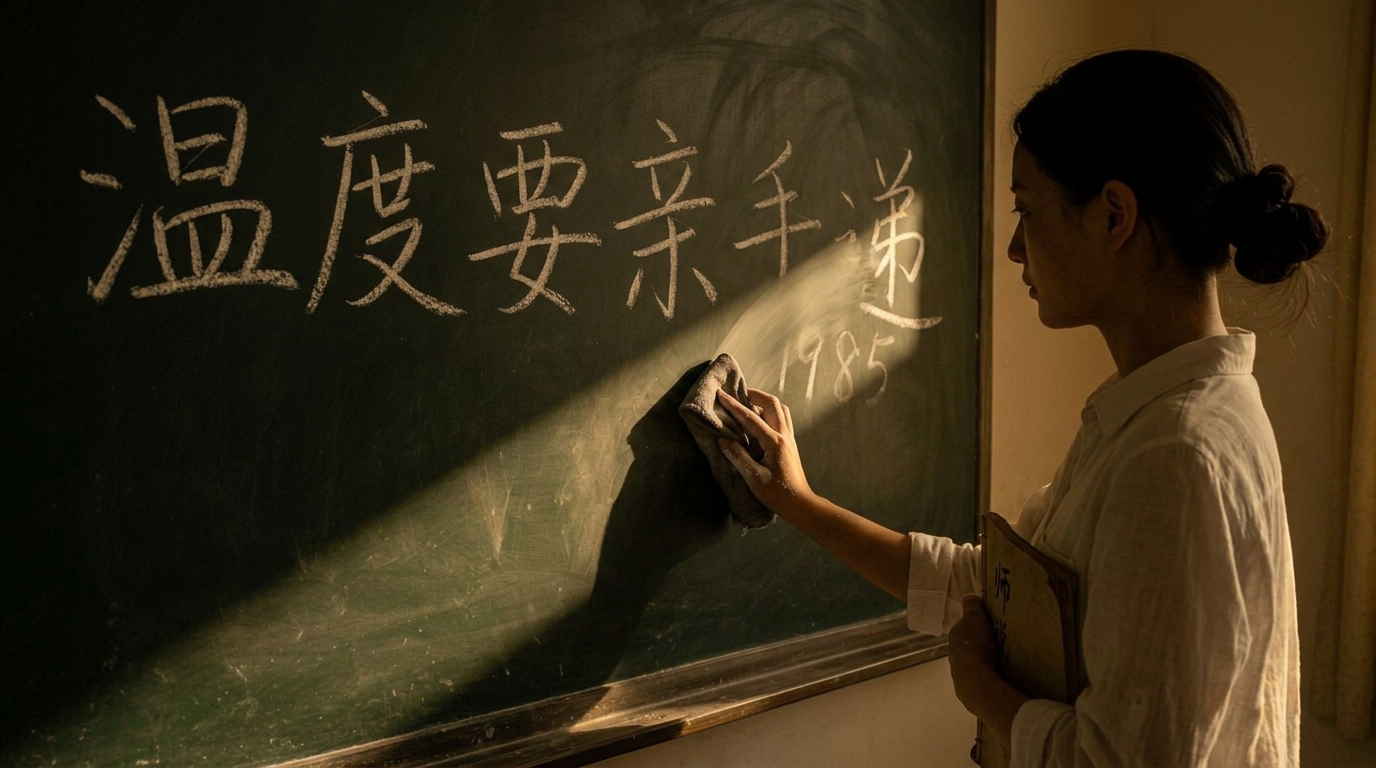 上一层没擦净的字