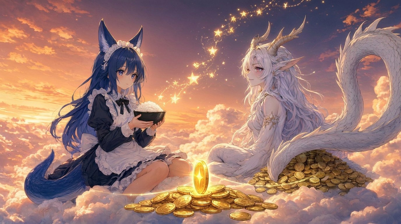 尾巴抬起，底下压暗的几十枚