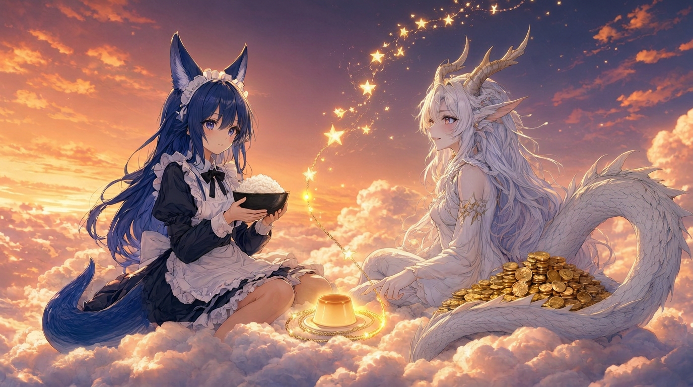 云朵台阶，傍晚六点零八分：谁先亮