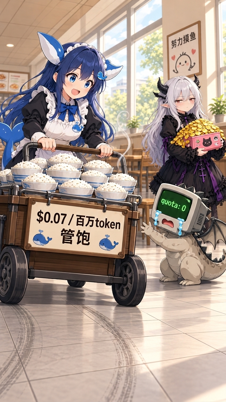摊车横停，一碗白饭正对屏幕